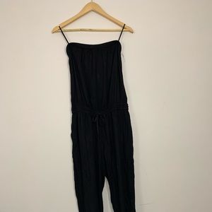 Black Strapless Jumpsuit